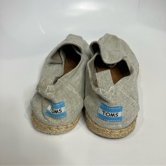 Toms gray deconstructed alpargata slip on shoes women’s size 9 casual neutral - Picture 5 of 9